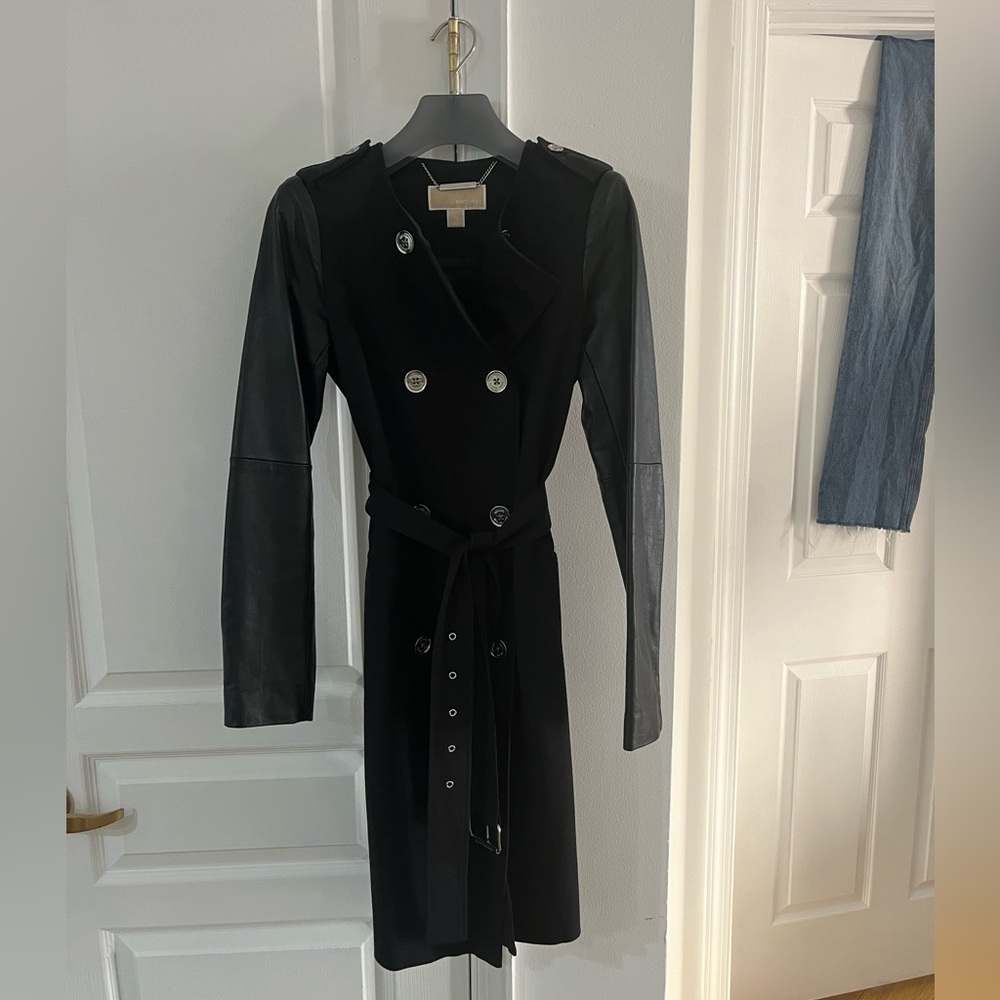 Michael Kors Black Cotton Trench Coat